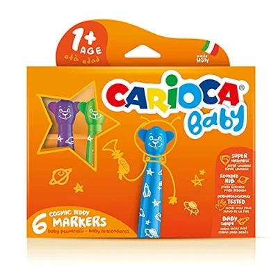 Obrázek Carioca C4742815 1 42815 Marker Teddy Bear, tříděné, 6 kusů (balení ks)