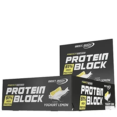 Obrázek Best Body Nutrition BBN Hardcore Protein Block Riegel, Yoghurt Lemon, 15 kusů