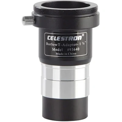 Obrázek Celestron 93640 1,25palcový univerzální Barlow a T adaptér, stříbrný/černý