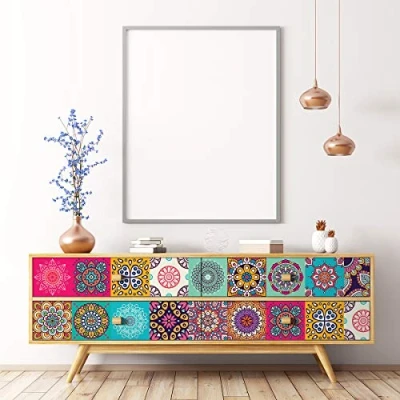 Obrázek Ambiance Sticker Wandtattoo Aufkleber für Tischmöbel, Deko Schlafzimmer und Schränke Coralina 24 Stück 10 x cm