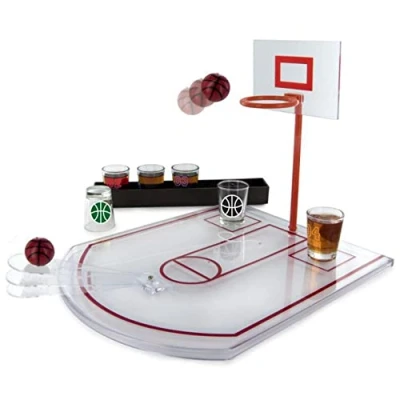 Obrázek Mister Gadget mg3039 Hra na pití Basket PP/sklo, bílá, 24 x 31 22,5 cm