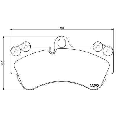 Obrázek Brembo P85069 přední brzdové destičky, počet 4
