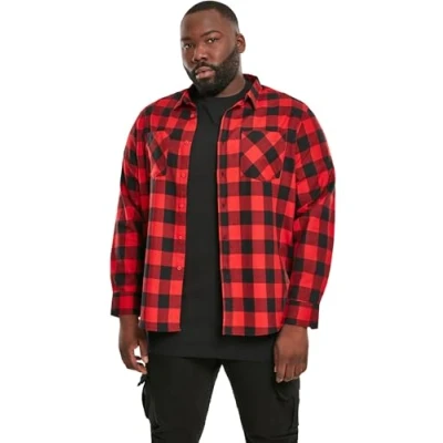 Obrázek Urban Classics Checked Košile, Muži, Velikost: 4XL, Black/red