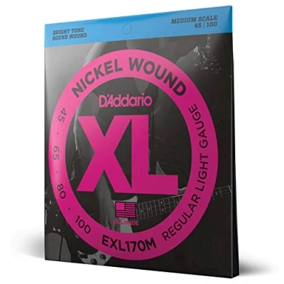Obrázek D&#039;Addario E Basové kytarové struny Bass pro basovou kytaru Guitar EXL170M Light, 45100 Medium Scale