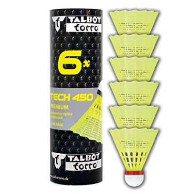 Obrázek Talbot torro Unisex Tech 450 badmintonbolde 6 ks. dåse sporting goods, košík: Žlutá červená / rychlá, jednotná velikost EU