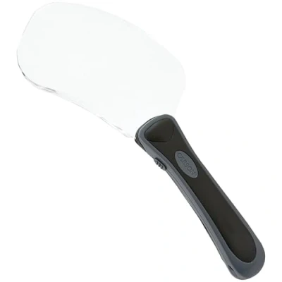 Obrázek Carson Lighted RimFree 2x ruční lupa s LED, ergonomickou rukojetí a čočkou v obdélníkovém formátu (RM 77)