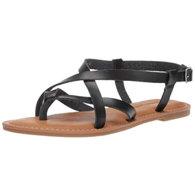 Obrázek Amazon Essentials Dámské sandály pro volný čas s řemínky, černé, 37,5 EU
