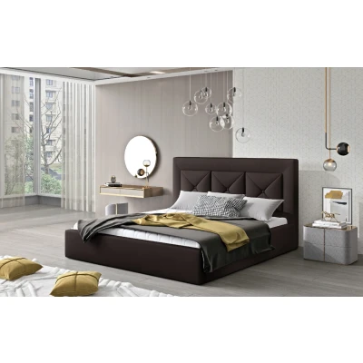 Obrázek Postel Cloe 160x200 kovový rám/ plynový zvedák/ box na lůžkoviny Materiál / Dekor: Ekokůže Soft 66