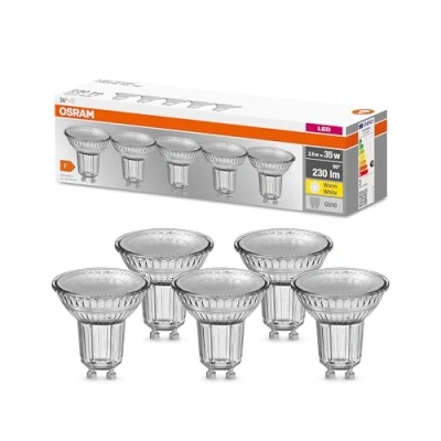 Obrázek Osram LED Base PAR16, patice: GU10, nestmívatelná, teplá bílá, nahrazuje běžnou 35W žárovku, úhel vyzařování 36 stupňů, balení 5 ks