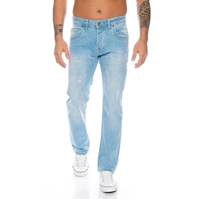 Obrázek Rock Creek Pánské Džínové kalhoty Denim Stretch Regular Fit Stonewashed W29 W44, Rc 331 světle modrá