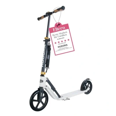 Obrázek HUDORA koloběžka Big Wheel Scooter STYLE 230, barva černá skládací do města