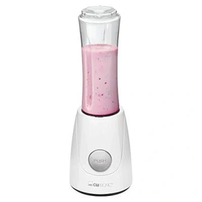 Obrázek Clatronic® Smoothie Maker pro smoothies &amp; koktejly Mixovací nádoba lze použít jako pohárek na pití šejkr také polévky nebo omáčky mixér pyré, sekání chvění 250 W SM 3593 bílý