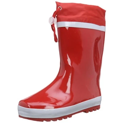 Obrázek Playshoes Unisex dětské holínky s podšívkou z přírodního kaučuku, červená
