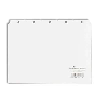 Obrázek Durable Vedoucí rejstřík A Z (A5 na šířku) 1 kus, bílý, 365002