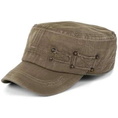Obrázek styleBREAKER Unisex vojenská čepice v Destroyed Vintage Look nastavitelná z bavlny Used kšiltovka pro muže i dámy, černá, Jednotná velikost