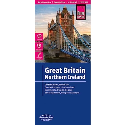 Obrázek Reise Know How Landkarte Großbritannien, Nordirland / Great Britain, Northern Ireland (1:750.000): reiß und wasserfest (world mapping project)