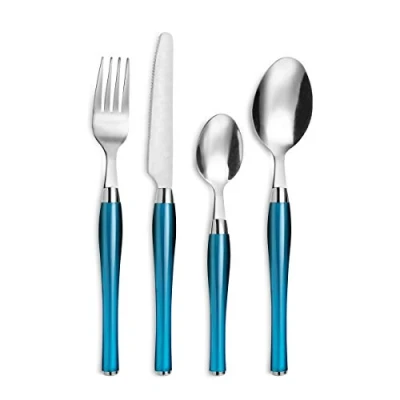 Obrázek Amefa Besteck PURITY, Tafelbesteck mit farbigen Kunststoffgriffen, für 6 Personen, blau, 24 teilig