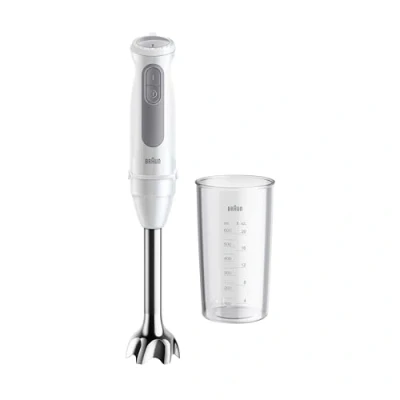 Obrázek Braun Stabmixer MultiQuick 5 MQ 50001 M, 1000W, 21 Geschwindigkeitsstufen+Turbo, Edelstahl Pürierfuß, Easy Click System, SplashControl, Inkl. 600ml Becher, Weiß