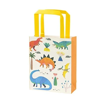 Obrázek Talking Tables Packung mit 8 Dinosaurier Partytüten für Kindergeburtstagsfeiern, Beutetüten aus Papier zum Befüllen Leckereien, Gefälligkeiten und Kuchen Ideal Geschenke, Mädchen oder Jungen