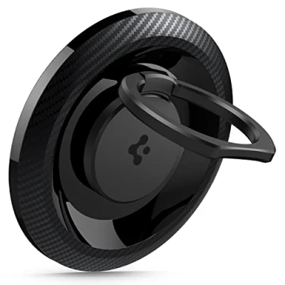 Obrázek Spigen O Mag Handy Ring Halterung Magnetisch für MagSafe, MagSafe Magnet, Ständer Magnetic Phone Holder Modelle iPhone 16 15 14 13 12 Pro Max/Pro/Plus Carbon