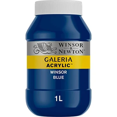 Obrázek Winsor &amp; Newton 2154706 Galeria akrylová barva, vysoká pigmentace, stálá na světle, konzistence, 1000 ml květináč Winsorova modrá
