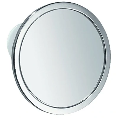Obrázek iDesign miroir maquillage à ventouse pour la salle de bain, petit rond anti buée en métal chromé, argenté