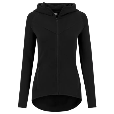 Obrázek Urban Classics Ladies Athletic Interlock ZIP Hoody Mikina na zip, Ženy, Velikost: Large, Black