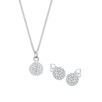 Obrázek Elli Dámská sada šperků křišťál, Mincovní stříbro, Krystal Swarovski