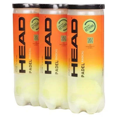 Obrázek HEAD Padel Radical Míče Amazon Exclusive 3 x 3B, Yellow