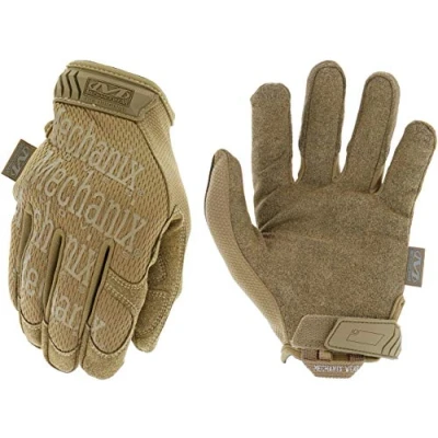 Obrázek Mechanix Wear: Originální taktické pracovní rukavice s bezpečným sedem, flexibilní rukojeť pro mnohostranné použití dotykové (malé/S, hnědé)