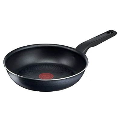 Obrázek Tefal Pánev C38504 XL Force 24 cm nepřilnavá povrchová úprava odolná robustní Thermo Signal Diffusion Base dno pánve extra velký tvar hliník stabilní rukojeť černá