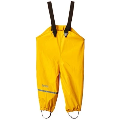Obrázek CareTec Unisex dětské Rain Overall Pu W. Fleece kalhoty do deště, Žlutá (324)