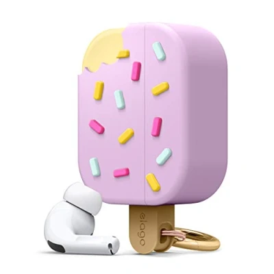 Obrázek elago Schutzhülle für EIS mit Karabiner, kompatibel Apple AirPods Pro, schöne und niedliche Schutzhülle, 3D Design Case Cover (Blaubeere)