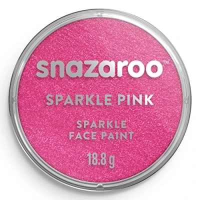Obrázek Snazaroo 1118581 Schminkfarbe Schimmernd Rosa, 18ml Topf hautfreundliche Gesichtschminke auf Wasserbasis, wasservermalbar, parabenfrei, Face &amp; Bodypaint Farbe für Kinder Erwachsene