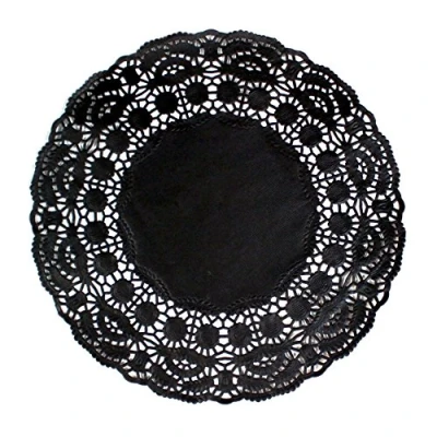 Obrázek Garcia de Pou 250 Einheit rund Deckchen, 21,5 cm, Papier, schwarz, x 30 cm