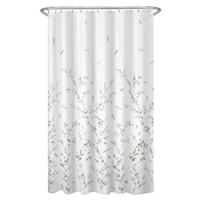 Obrázek MAYTEX Dragonfly Garden Duschvorhang, halbtransparent, 178 x 183 cm, Mehrfarbig