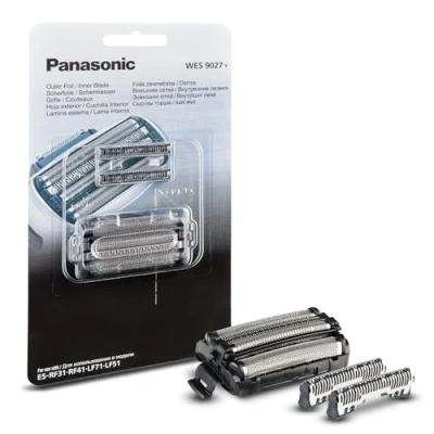 Obrázek Panasonic Náhradní břity WES9027Y1361 pro elektrický holicí strojek ES RF41, RF31, LF71, LF51, kombinované balení, systém se 4 čepelemi, pokročilá japonská ušlechtilá ocel, vodotěsná