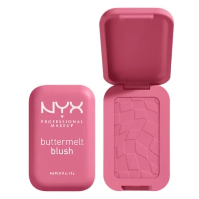Obrázek NYX Professional Makeup Máselná tvářenka, krémová textura s bambuckým máslem, mandlovým máslem a mangovým snadné roztírání pro svěží vzhled, barva: To The Butta