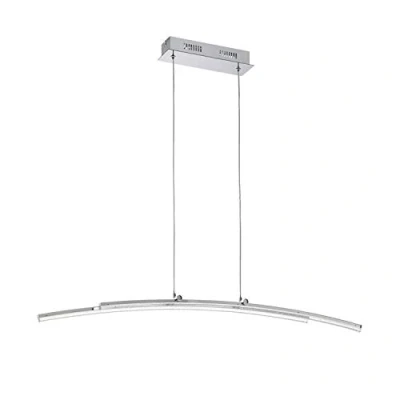 Obrázek EGLO LED závěsné svítidlo Pertini, 2 plamenná závěsná lampa, z oceli, hliníku a plastu, lampa na jídelní stůl, do obývacího pokoje v chromu, průhledná