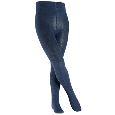 Obrázek ESPRIT Unisex Dětské punčocháče Foot Logo prodyšné udržitelné biologické bavlny zesílené odolné protiskluzové ploché švy pro netlačí špičku jednobarevné 1 kus, Modrá (Navy Blue Melange 6490)