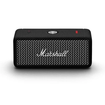 Obrázek Marshall Přenosný Bluetooth reproduktor Emberton II, bezdrátový, propojitelný, IP67, odolný proti prachu a vodě, doba hraní přes 30 hodin, rychlé nabíjení, vnitřní venkovní černý