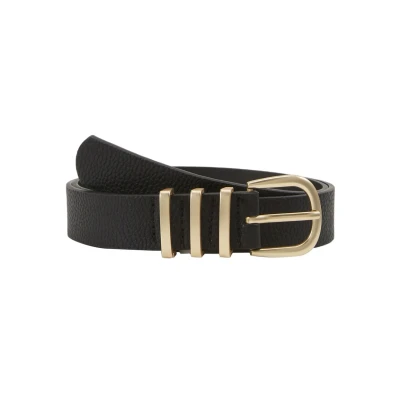 Obrázek Pieces Pclea Jeans BELT Pásek, Ženy, Velikost: 90, Black/gold