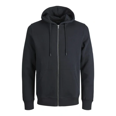 Obrázek JACK &amp; JONES Male bunda s kapucí Plus Size jednobarevná kapucí, černá