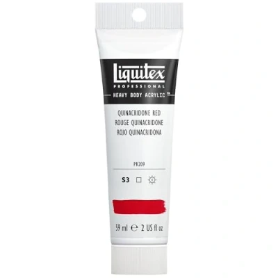 Obrázek Liquitex 1045112 Professional Heavy Body akrylová barva v umělecké kvalitě s vynikající světlostálostí máslové konzistenci, 59 ml tuba Quinacridone červená