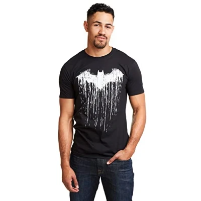 Obrázek DC Comics Men&#039;s Batman Paint tričko, černá
