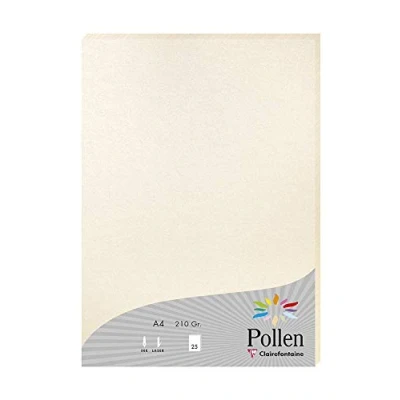 Obrázek Clairefontaine 24386C balení s 25 listy pylu, DIN A4, 210 x 297 mm, g, perleť slonová kost