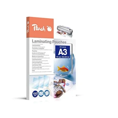 Obrázek Peach Laminovací fólie A3 100 mic kapes prémiová kvalita pro nejlepší výsledky laminování kompatibilní s přístroji všech značkových výrobců PP500 01