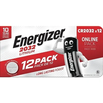 Obrázek 12 x Energizer CR2032 Coin Lithium 3V Battery Batteries for Watches Torches Keys