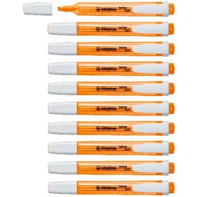 Obrázek STABILO Zvýrazňovač houpačka chladná, oranžová, balení 10