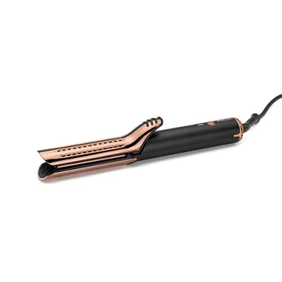 Obrázek BaByliss Curl Styler Lustre, inovativní kulma s integrovanými topnými deskami a funkcí chladicího vzduchu C115E, titanová, keramika